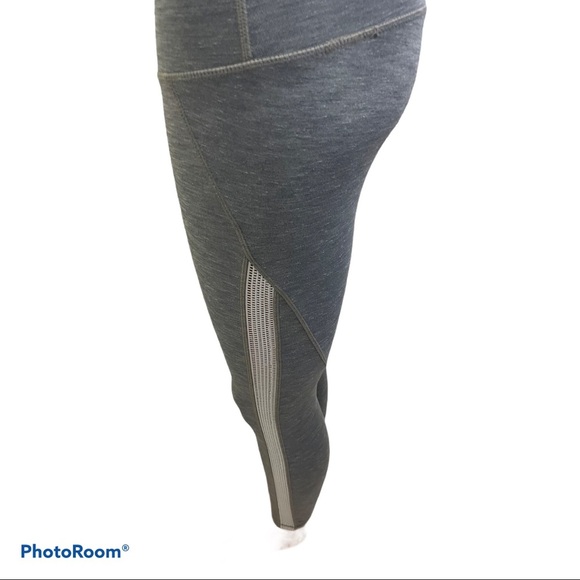 Athleta gray white stripe side leggings size XSmall. - Picture 3 of 5